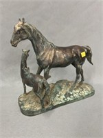 Bronze Plated Horse Sculpture