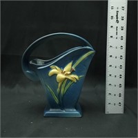 Roseville Pottery Zephyr Lily 394-8 Blue Vase