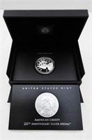 225th ANNIV. SILVER MEDAL- 1oz SILVER IN OGP