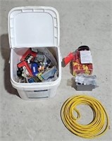 tub of electrical and wire