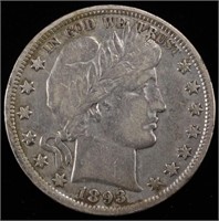 1893 BARBER HALF DOLLAR VF