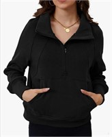 New (Size M) Womens Casual Half Zip Sweatshirts