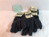 3 pr work gloves