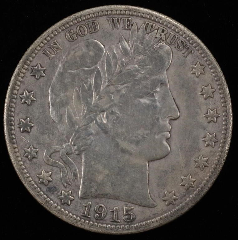 1915-S  BARBER HALF DOLLAR VF