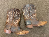 Tony Lama Tillie Brown Leather Boots Size 4.5D Y