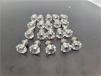 20 Small Glass Look Drawer Pulls