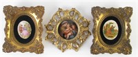 Three Framed Miniature Porcelain Portraits