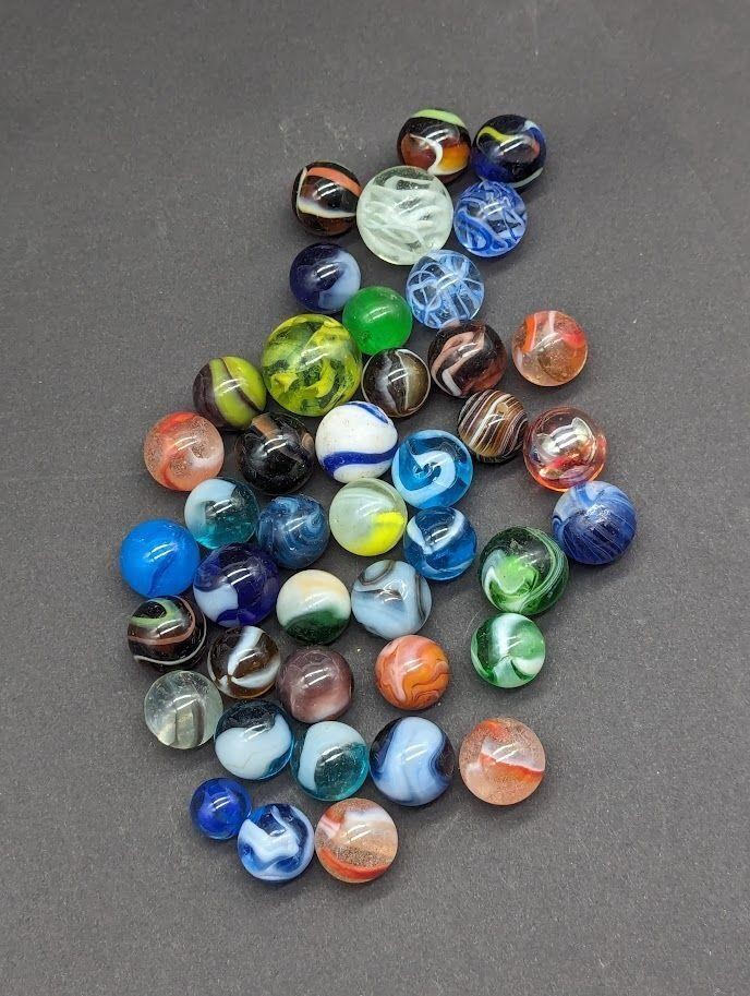 Large Lot Of Marbles Swirles Etc.