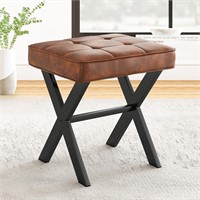 LUE BONA Vanity Stool  Reddish Brown