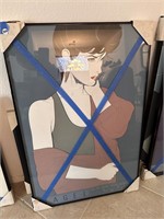 PATRICK NAGEL 80S WOMAN FRAMED ART