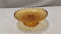 Fenton 8in amber glass cake stand