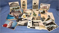 Group of vintage and antique postcards including