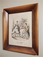 Antique framed "la mode illustree" image