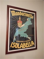 Vintage framed mandarinetto isolabella poster