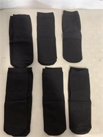 6 PAIR black socks