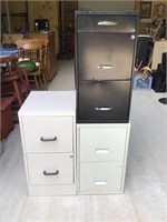 Double Drawer File Cabinets Lot of 3 No Keys All