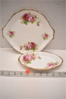 Royal Albert American Beauty cake plate and