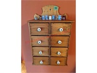 Small Wall Hanging 8 Drawer Cabinet