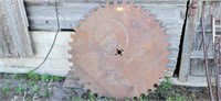 Large saw blade measures 49inch Dia.