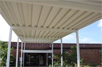 Aluminum Metal Awning and Support Posts