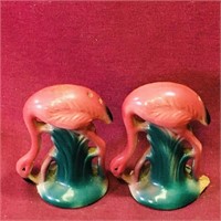 Flamingos Ceramic Salt & Pepper Shakers (Vintage)