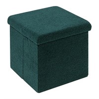 PINPLUS Storage Ottoman Cube, Green Folding...