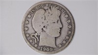 1909-O Liberty Head Barber Half Dollar