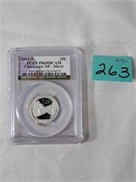 2011 25 cent chickasaw np silver
