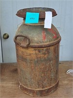 Rusty Milk Can with Lid
