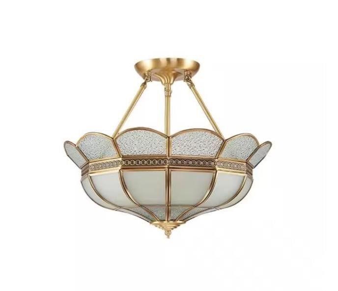 ***$235 - 23 in. Gold Modern Glass Lampshade