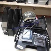 File organizer, hats, rolodex