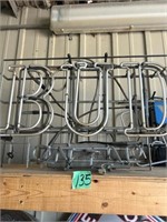 Bud lighted neon sign