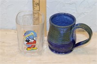 Pottery Mug & Disney Glass