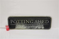 36" "Potting Shed" Sign, Some Flaking
