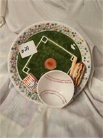 Baseball chip platter