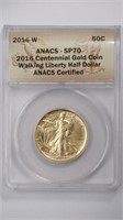 2016 Gold Centennial ANACS SP70