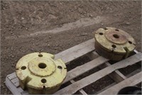 (2) John Deere Wheel Weights off John Deere 2510