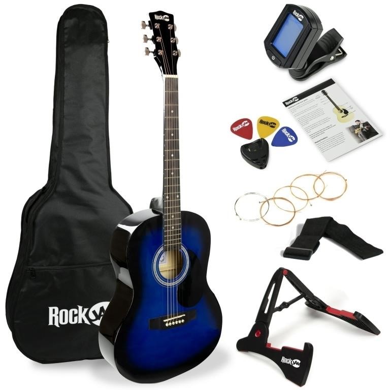 OF6500 Blue Acoustic Guitar Kit with Guitar Tuner