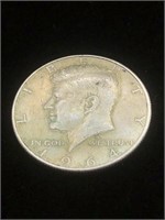 Vintage 1964 50C Kennedy Silver Half Dollar