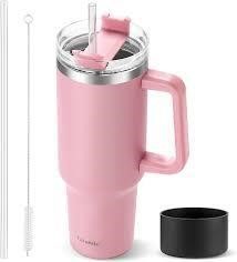 40oz Pink Insulated Travel Mug A28