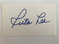 Actress Ruta Lee  signature