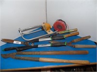 Hand shears, lawn sprinklers, trowel,