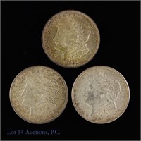1921 P, D & S Silver Morgan Dollars (3)