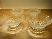 4 Glass Berry Bowls