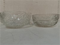 Vintage cut glass serving bowl