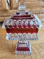 Westmoreland Cranberry Glass Candy Dish