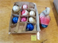 Vintage Christmas Balls and Celluloid Swan