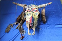 Native American Painted Cow Skull