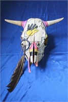Native American Painted Cow Skull