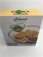 NEW IN BOX CHIP AND DIP SNACK BOWL SET